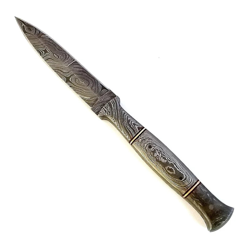 ShadowPierce Damascus Boot Knife