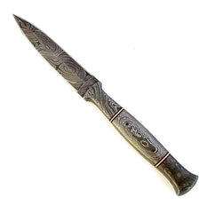 ShadowPierce Damascus Boot Knife