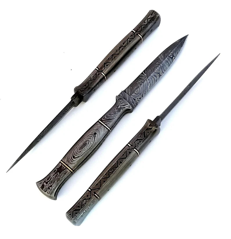 ShadowPierce Damascus Boot Knife