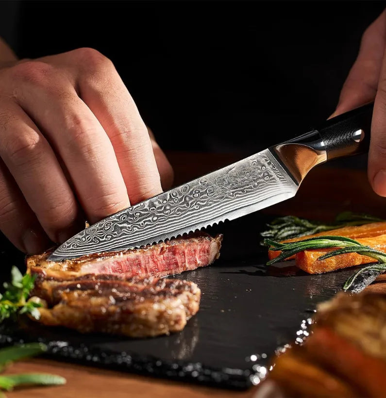 Shogun Edge G10 Damascus Steak Knife Set (4-Piece)