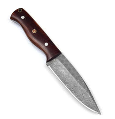 TimberSpire Edge – Damascus Bushcraft Skinner Knife