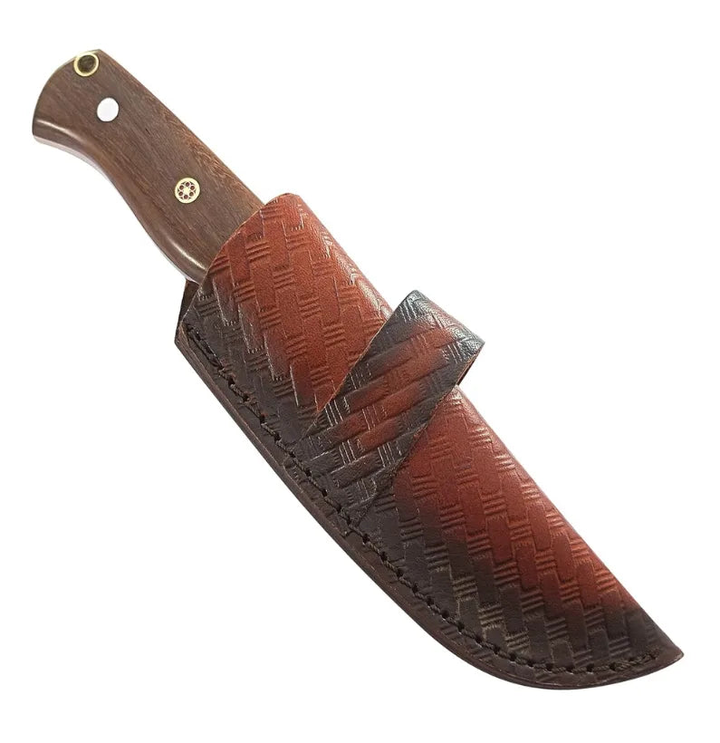 TimberSpire Edge – Damascus Bushcraft Skinner Knife