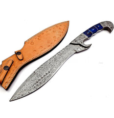 Titan Edge 18” Damascus Steel Kukri – Full Tang Bushcraft & Hunting Machete