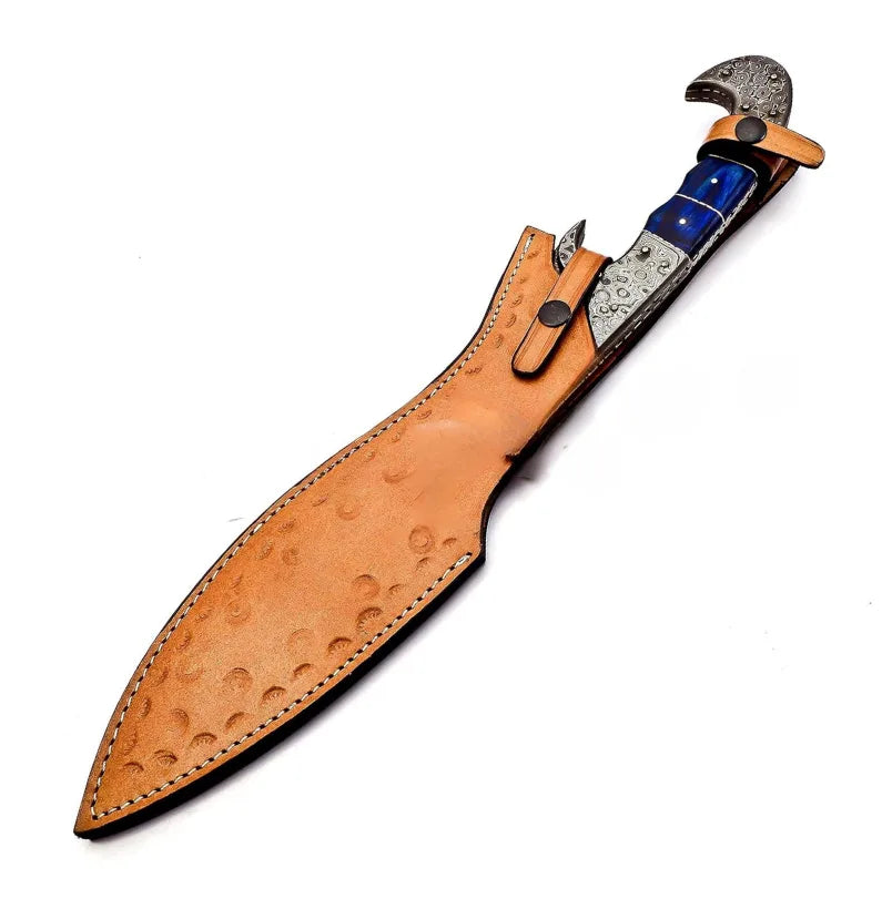 Titan Edge 18” Damascus Steel Kukri – Full Tang Bushcraft & Hunting Machete