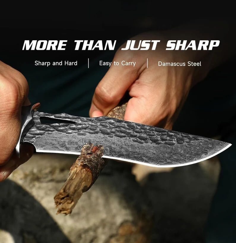 VG10 Damascus Steel Hunter’s Bowie Knife