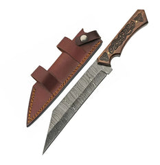 Valdrik Edge – Celtic Damascus Reverse Tanto Knife