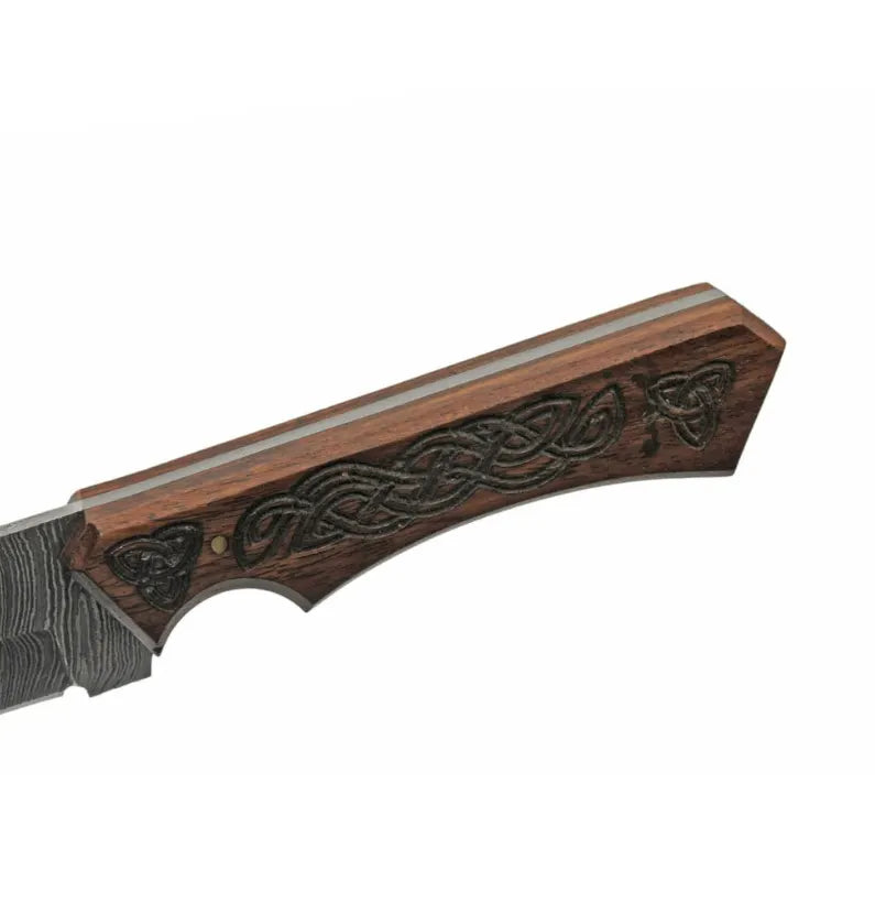Valdrik Edge – Celtic Damascus Reverse Tanto Knife