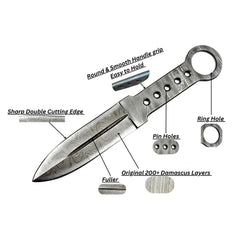 Vortex Fang – Damascus Kunai Precision Thrower