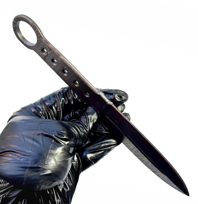 Vortex Fang – Damascus Kunai Precision Thrower