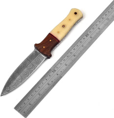 White Fang Shadow – Damascus Dagger Boot Knife