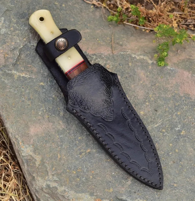 White Fang Shadow – Damascus Dagger Boot Knife