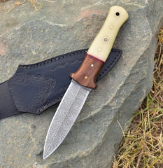 White Fang Shadow – Damascus Dagger Boot Knife