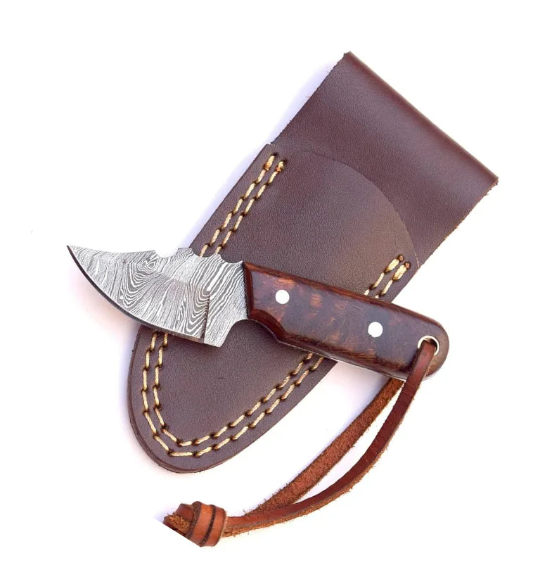 Woodsman Mini Damascus EDC Knife