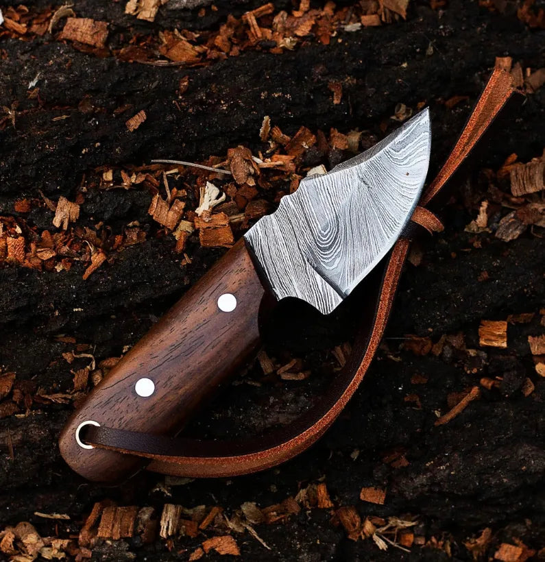 Woodsman Mini Damascus EDC Knife