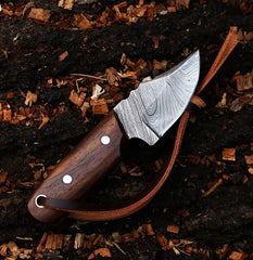 Woodsman Mini Damascus EDC Knife